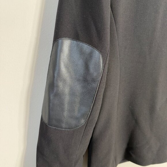 NWT Drew Midas Faux Leather Elbow Patch Blazer Jacket Women's Small Black Career - Picture 11 of 12